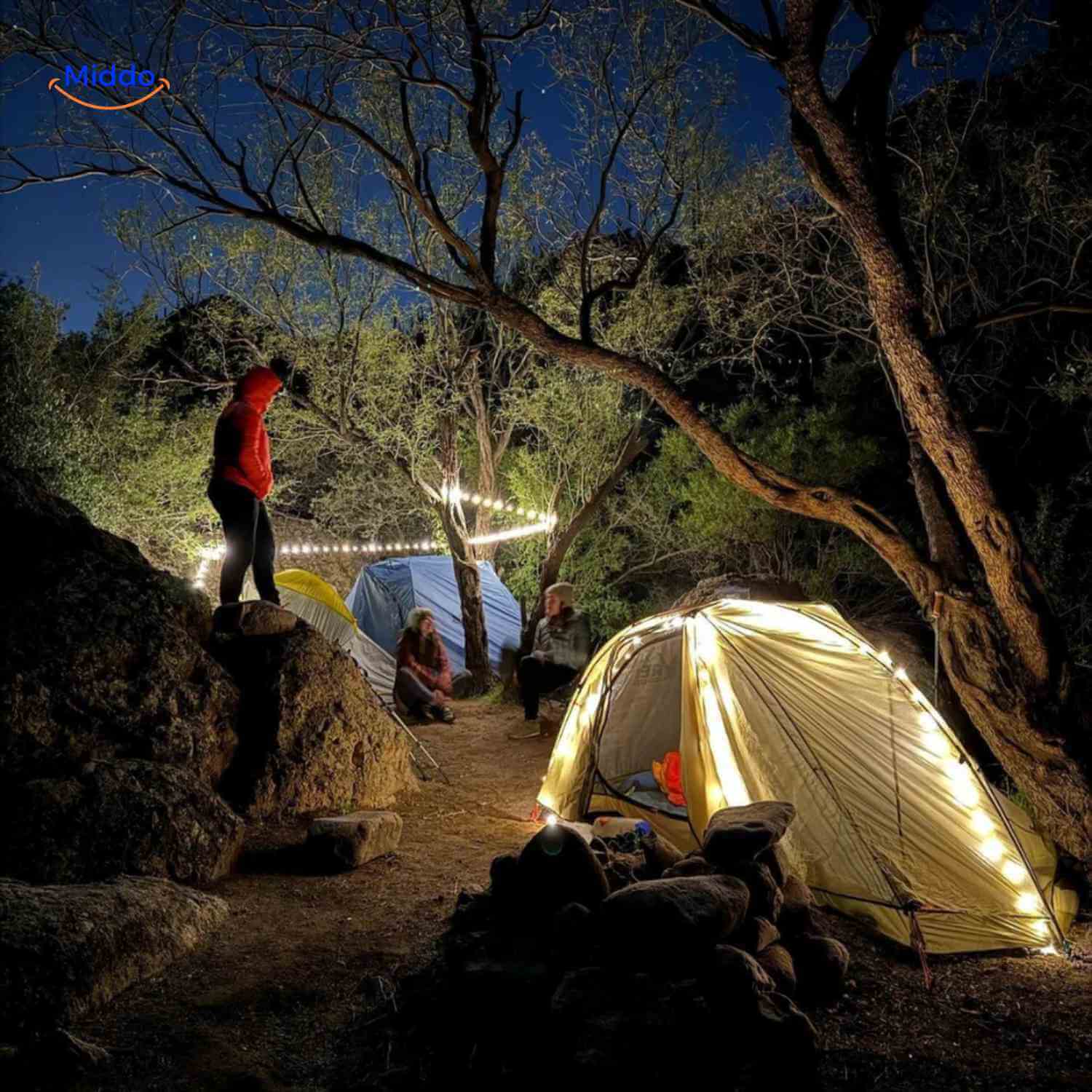 GlowMate™ Lamp | Ambient Light, String Light, and Power Bank for Outdoors