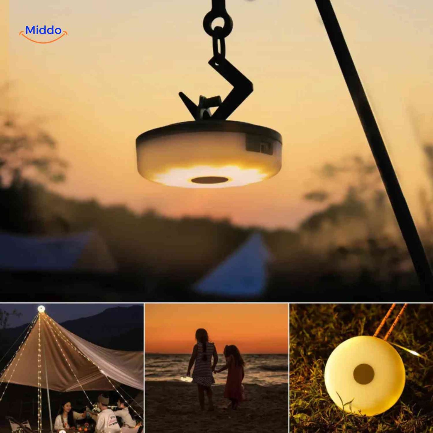 GlowMate™ Lamp | Ambient Light, String Light, and Power Bank for Outdoors