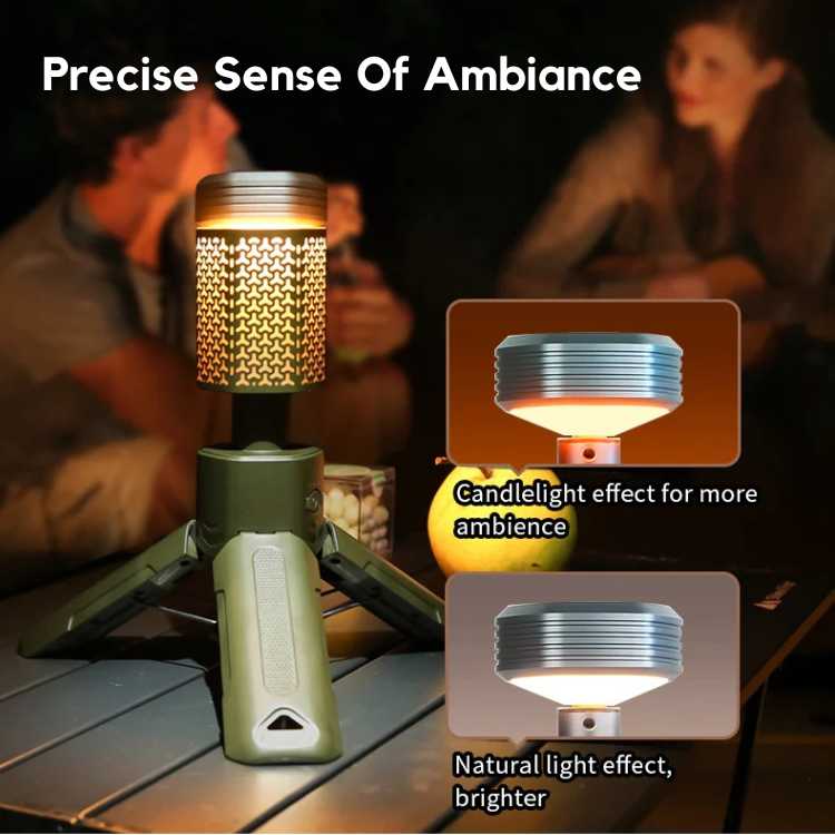 GlowMax Extendable Camping Tripod Lantern with Adjustable Light