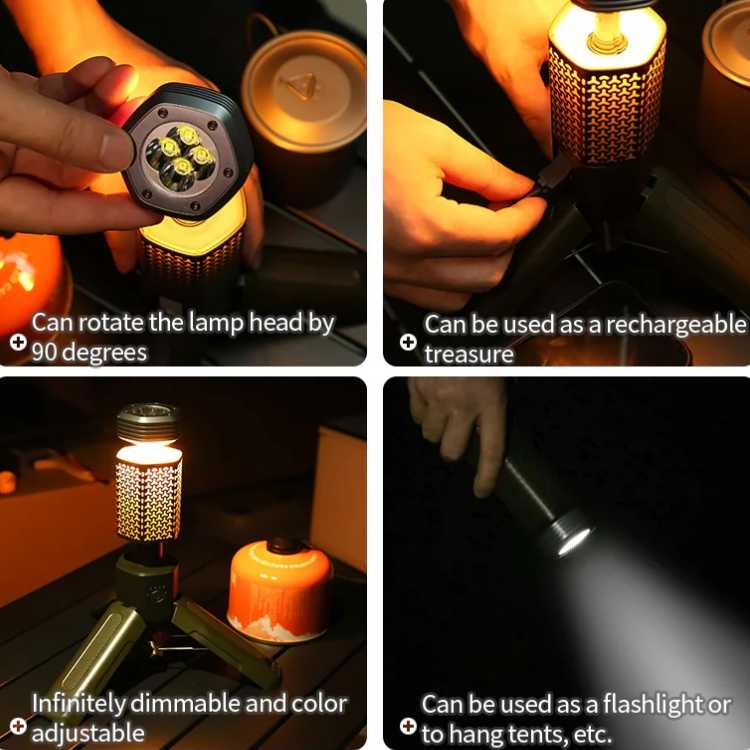 GlowMax Extendable Camping Tripod Lantern with Adjustable Light