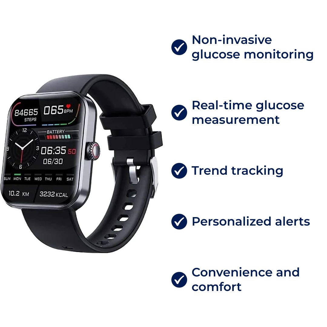 Glucowatch | Non-Invasive Blood Glucose Smartwatch – Real-Time Monitoring, Trend Tracking & Personalized Alerts SusanSmith
