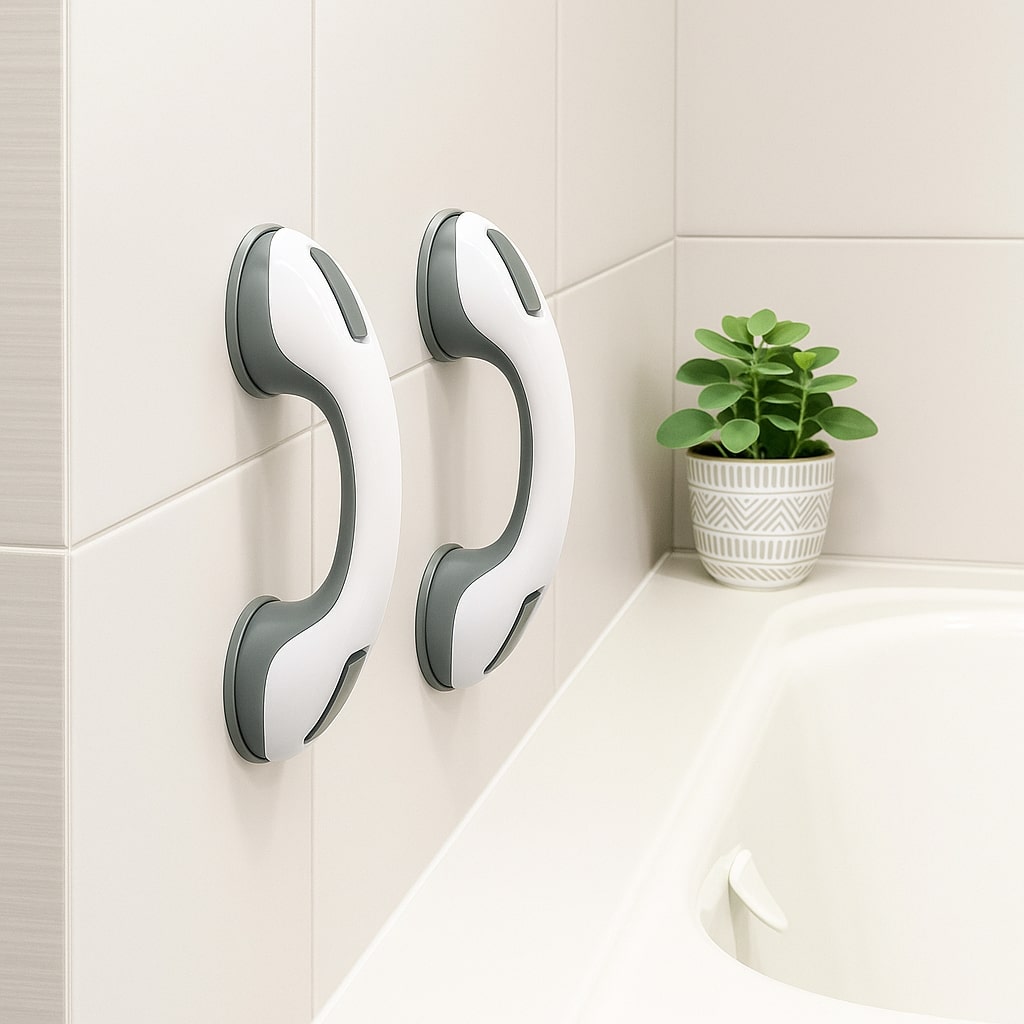 Grab Bar for Bathroom | No Drilling | Strong Suction Cup | More Safety | GripSicher