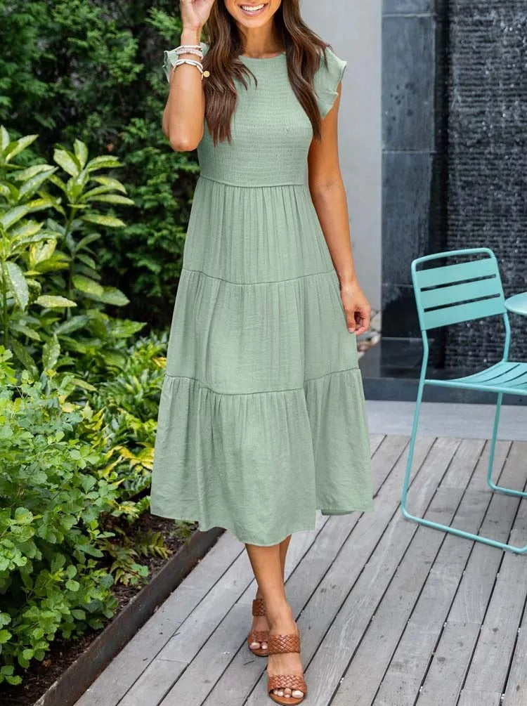 Image of Grace | Women's Smocked Midi Dress