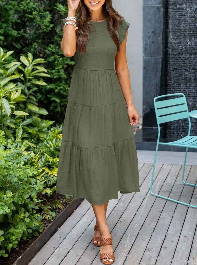 Image of Grace | Women's Smocked Midi Dress