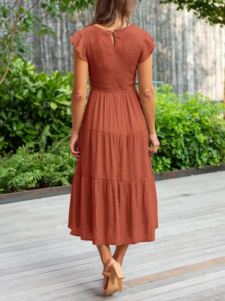 Image of Grace | Women's Smocked Midi Dress