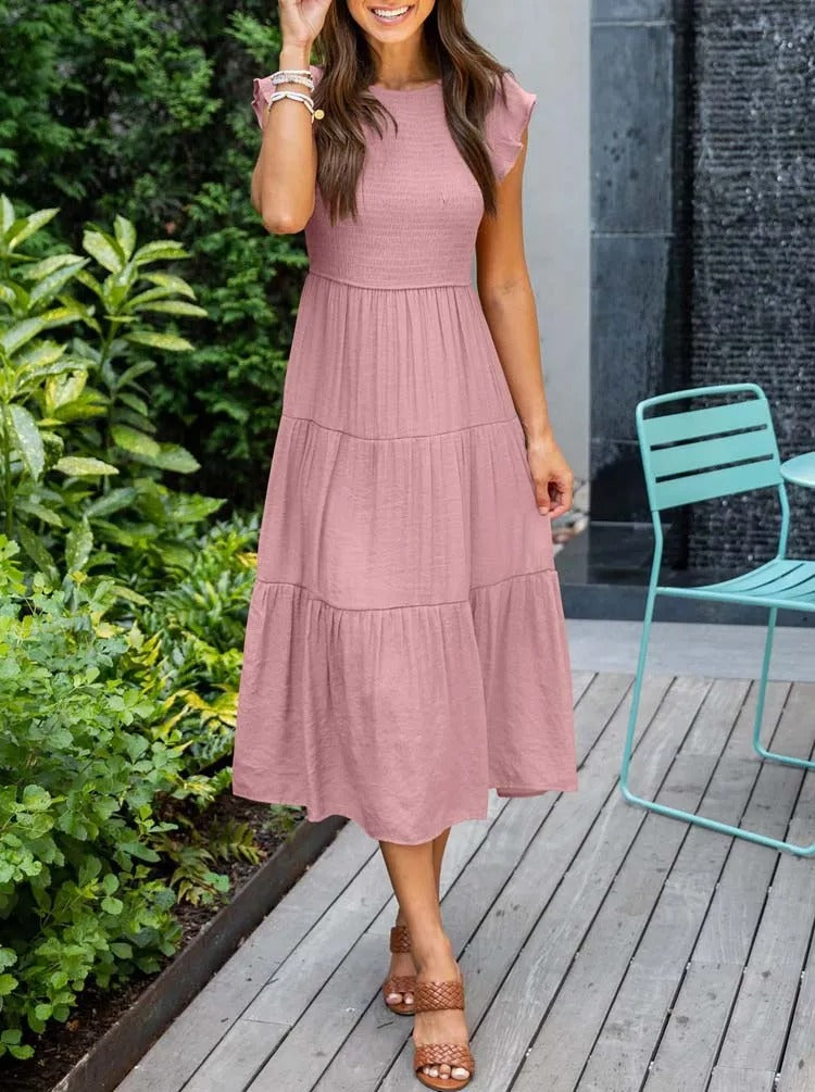Image of Grace | Women's Smocked Midi Dress