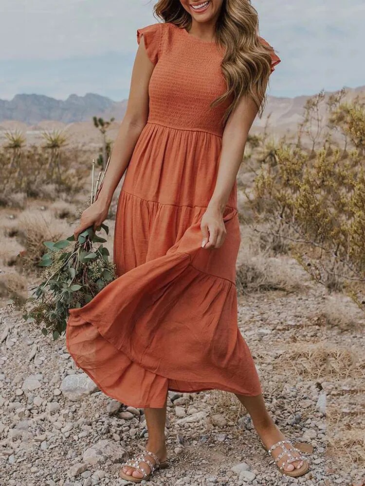 Image of Grace | Women's Smocked Midi Dress