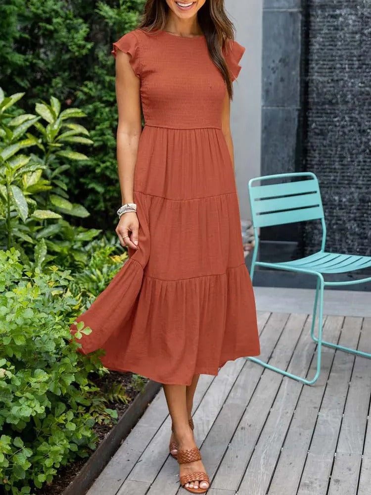 Image of Grace | Women's Smocked Midi Dress