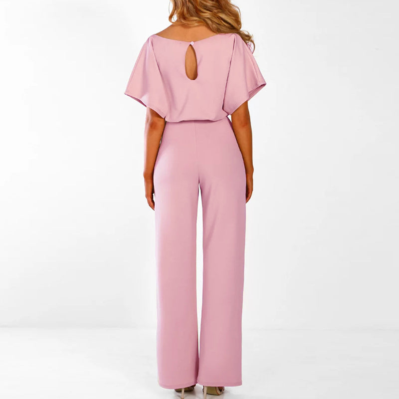 Image of Grace | Women's Wide Leg Belted Jumpsuit