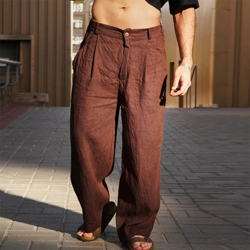 Image of Grayson | Men's Wide Leg Chino Trousers