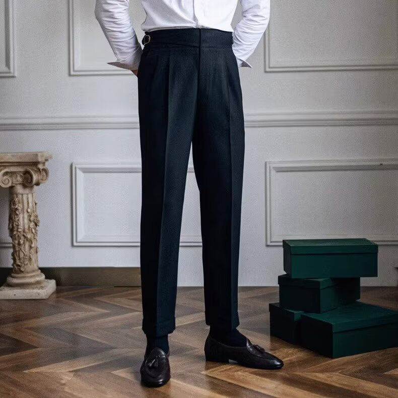 Image of Greg | Men's High-Waisted Pleated Dress Pants