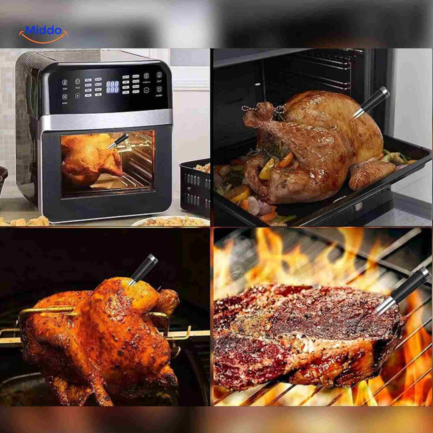 GrillGuard™ Thermo | Wireless, Waterproof & Perfectly Cooked Meat!