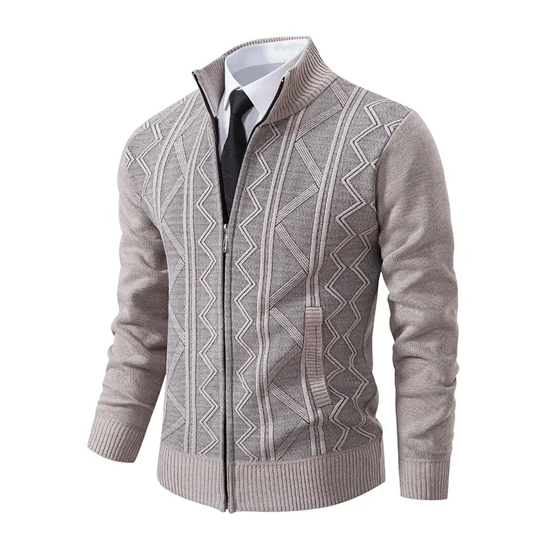 Image of Grover | Men's Full Zip Cardigan Sweater