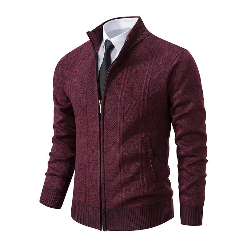 Image of Grover | Men's Full Zip Cardigan Sweater