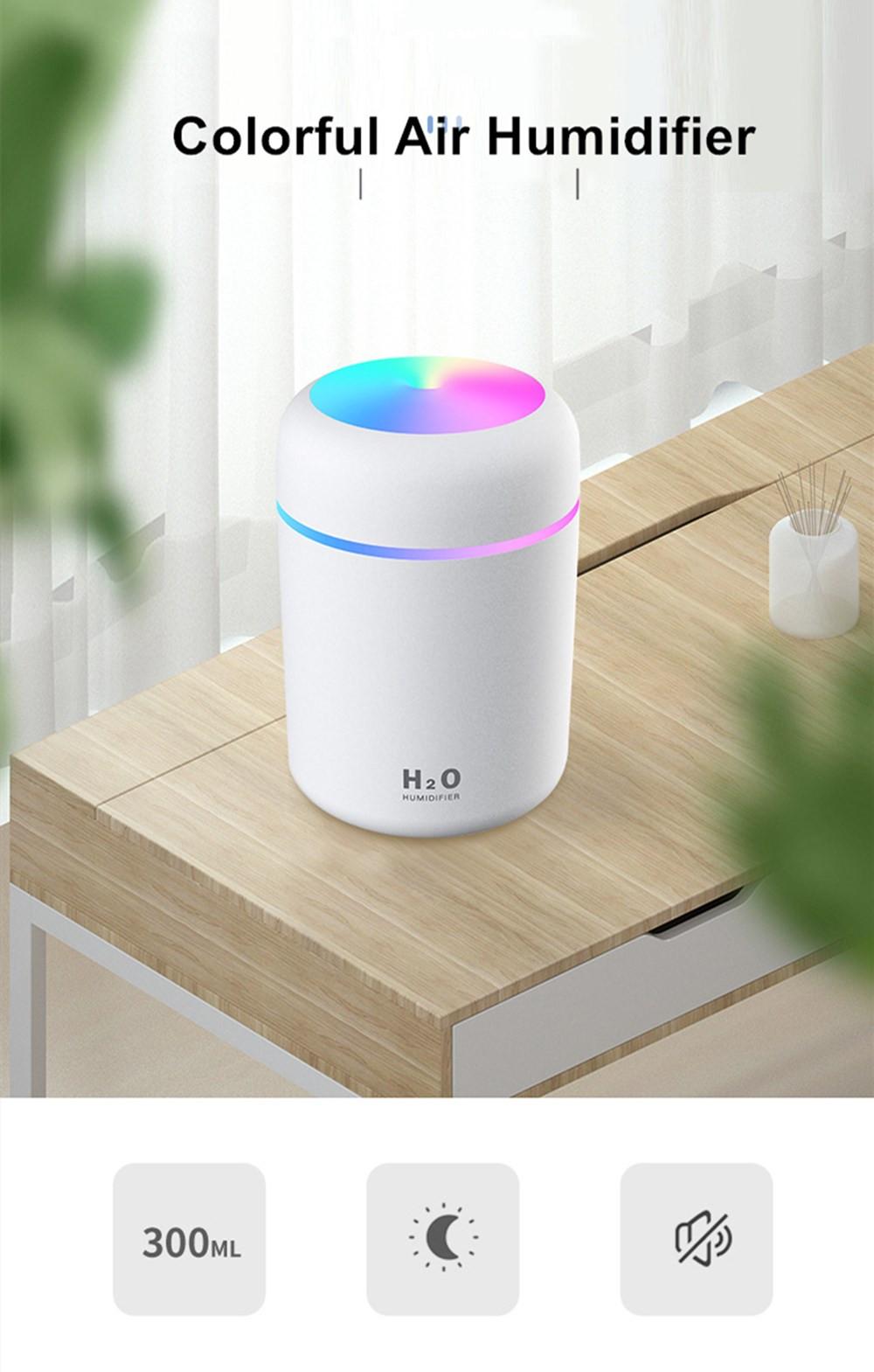 H2O Humidifier with LED Light (Available in Multiple Colors)