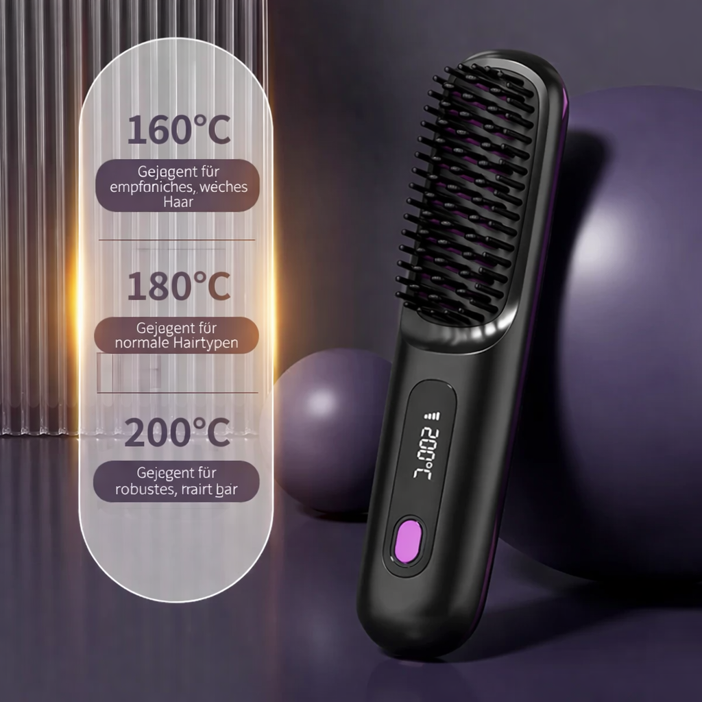 Hair Straightener | Ceramic Ion Hair Straightener | USB Rechargeable with LCD Control | Glissara