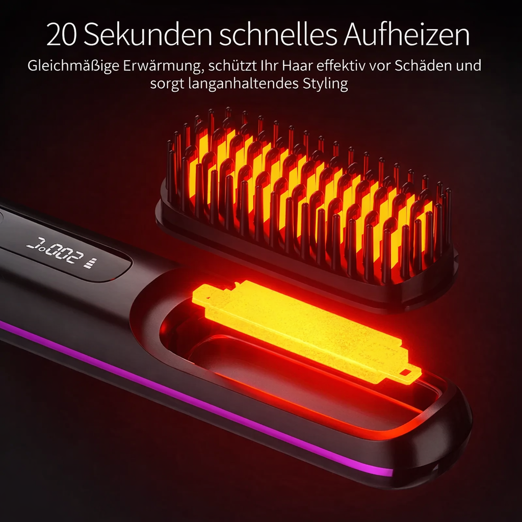 Hair Straightener | Ceramic Ion Hair Straightener | USB Rechargeable with LCD Control | Glissara
