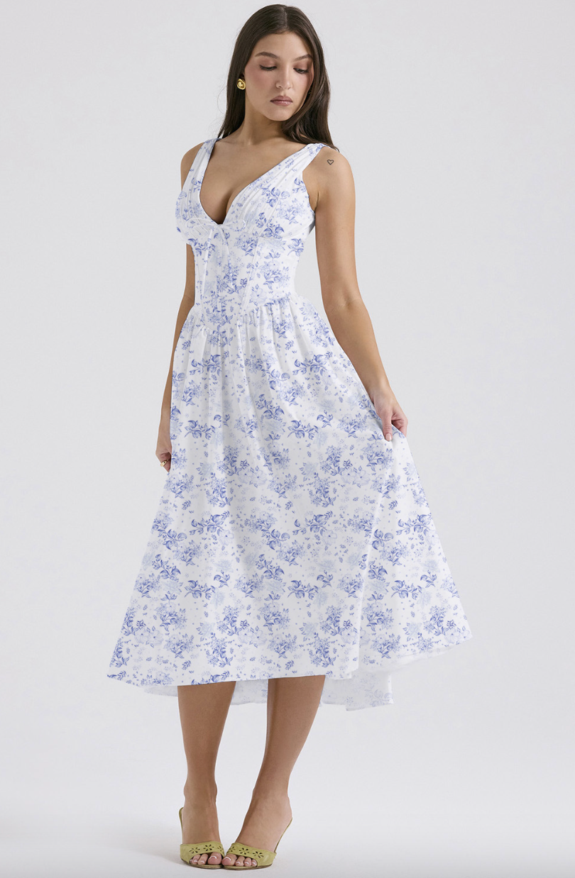 Image of Hallie | Women's Sleeveless A-Line Midi Dress
