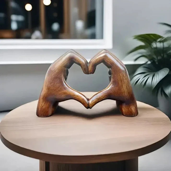 Handcrafted Wooden Heart Ornament as a Symbol of Love