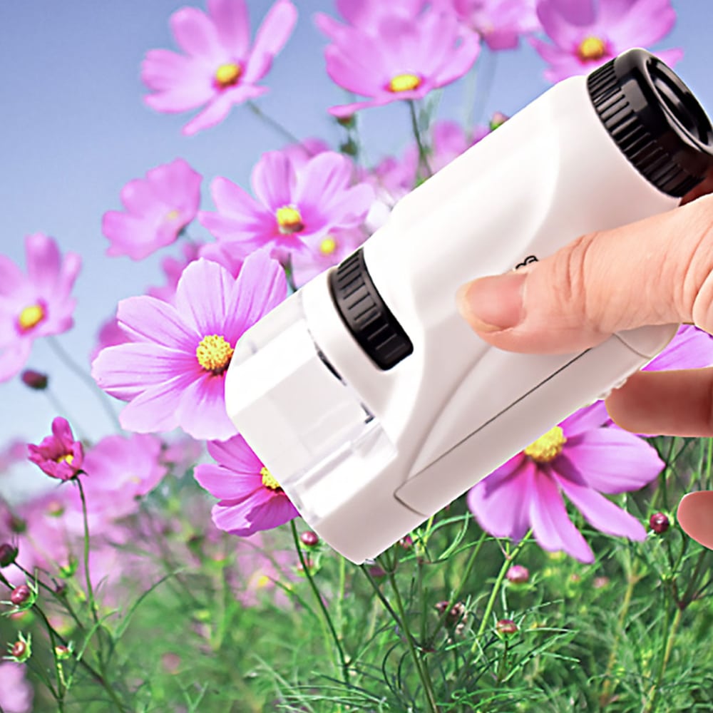 Handheld Microscope for Kids - Pink, Blue or White -