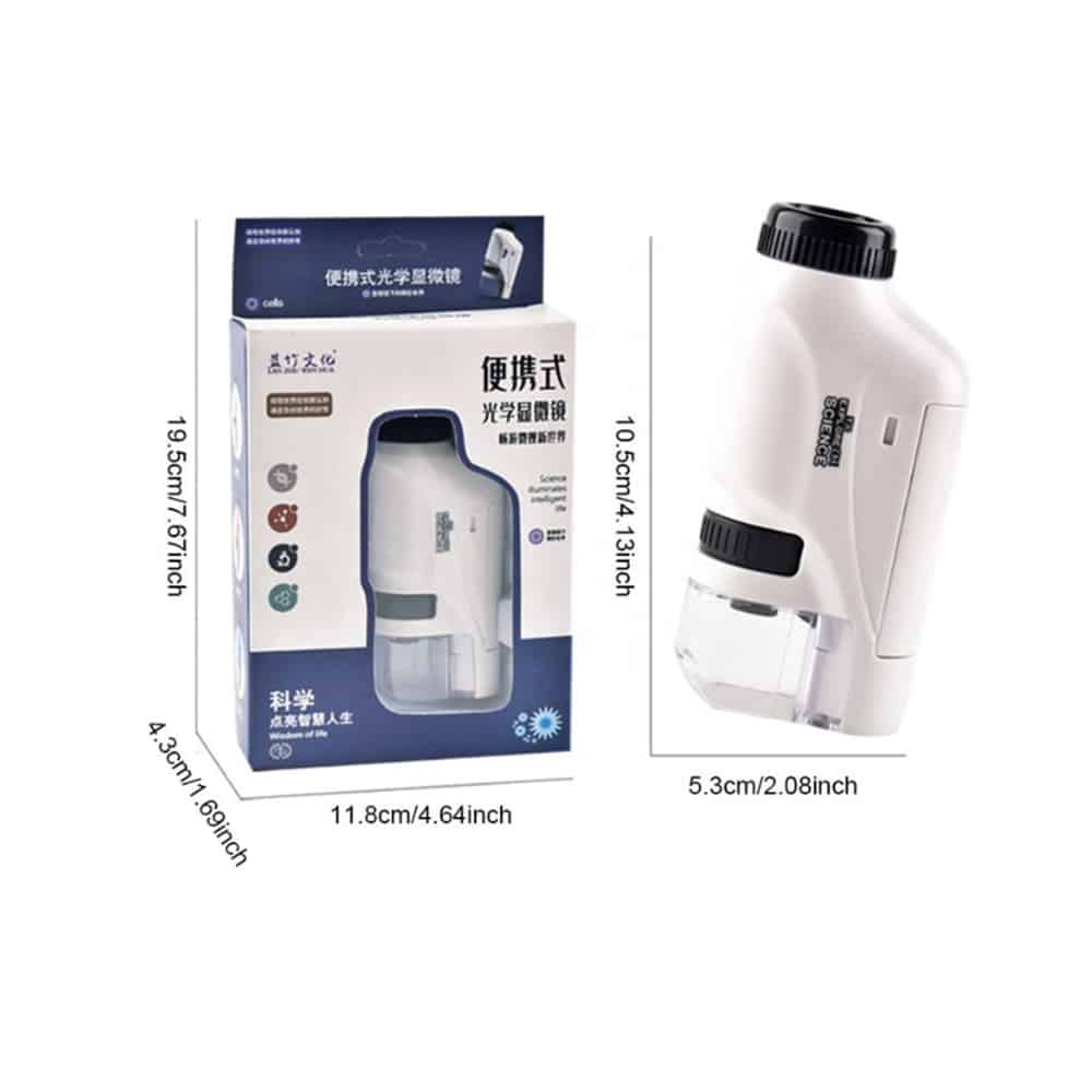 Handheld Microscope for Kids - Pink, Blue or White -