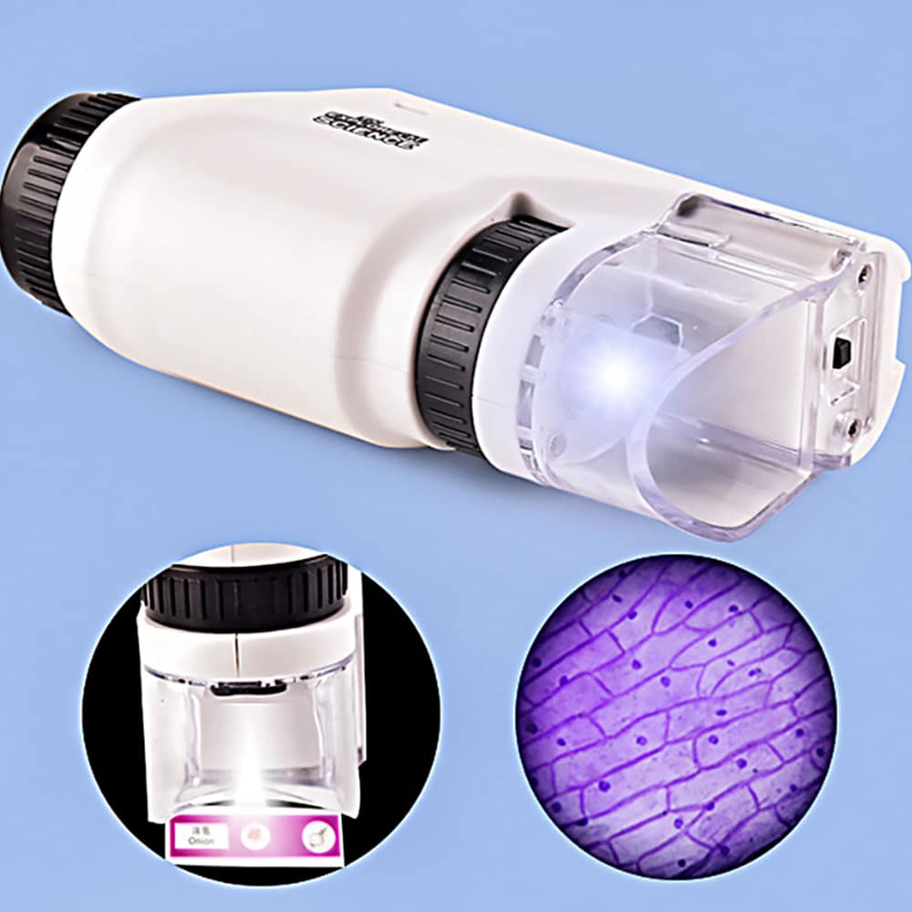 Handheld Microscope for Kids - Pink, Blue or White -