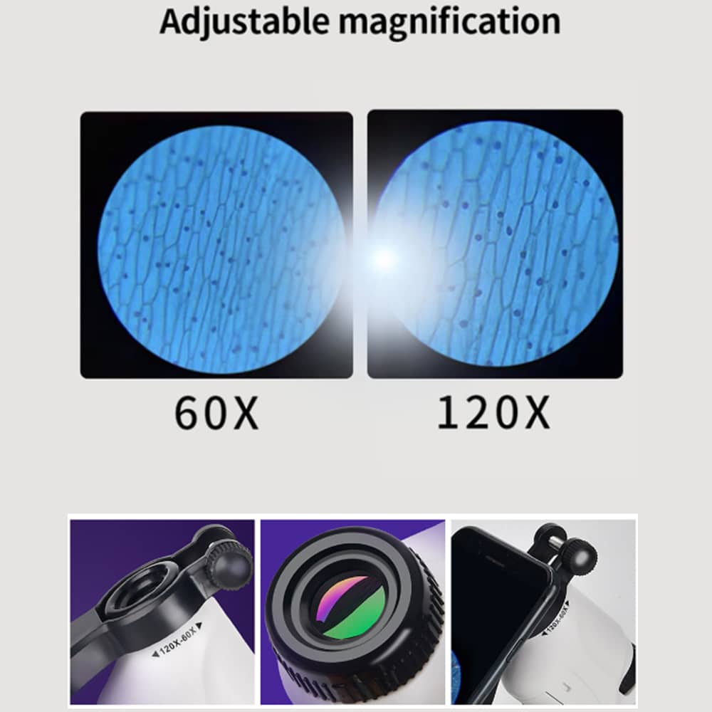 Handheld Microscope for Kids - Pink, Blue or White -