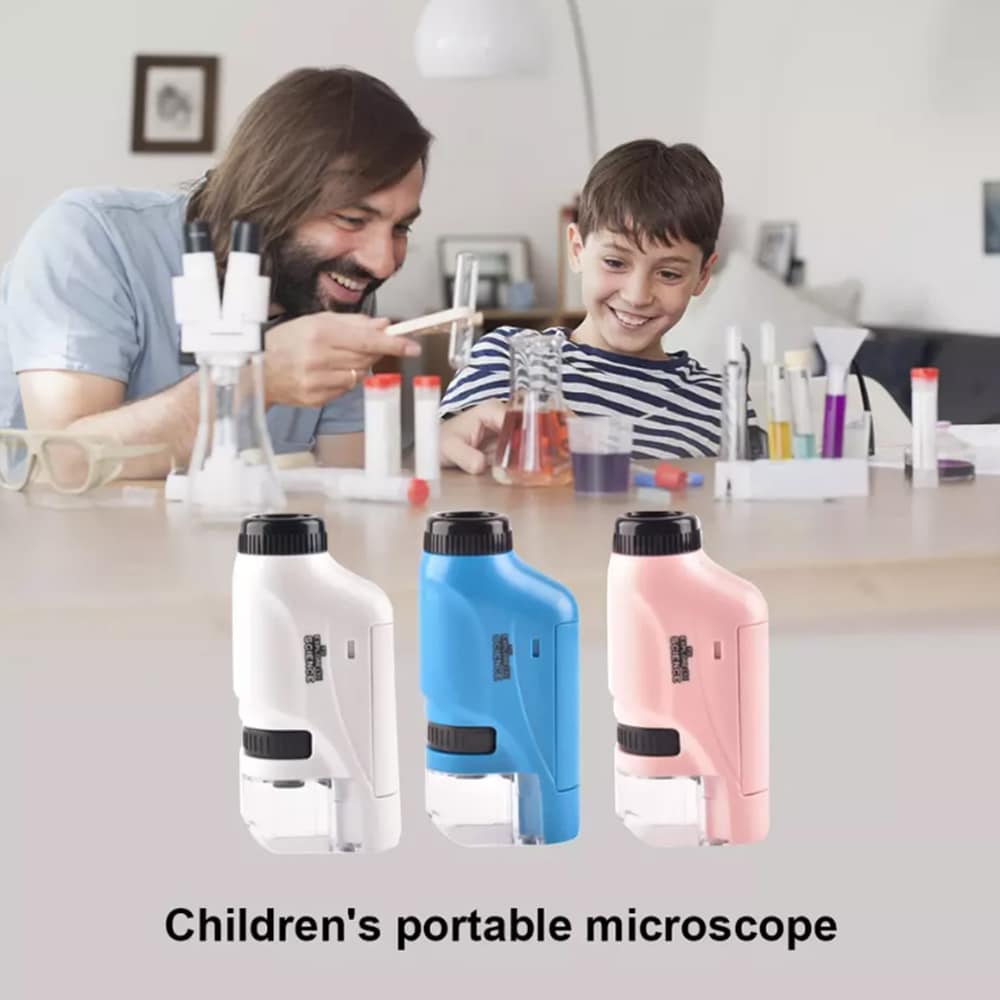 Handheld Microscope for Kids - Pink, Blue or White -