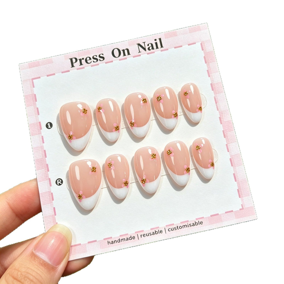 Handmade Floral Press-On Nails