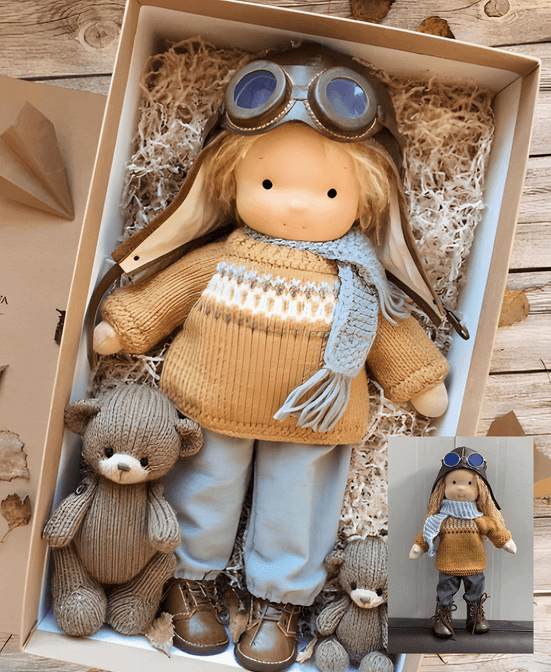 Handmade Waldorf Cuddle Doll - Cuddle Friend for Children