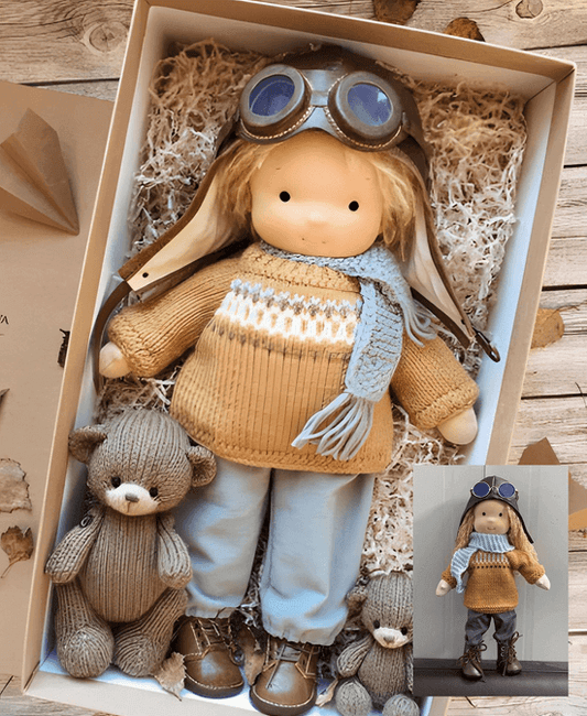 Handmade Waldorf Cuddle Doll - Cuddle Friend for Children