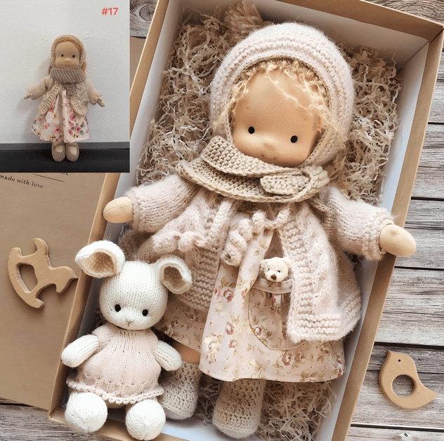 Handmade Waldorf Cuddle Doll - Cuddle Friend for Children