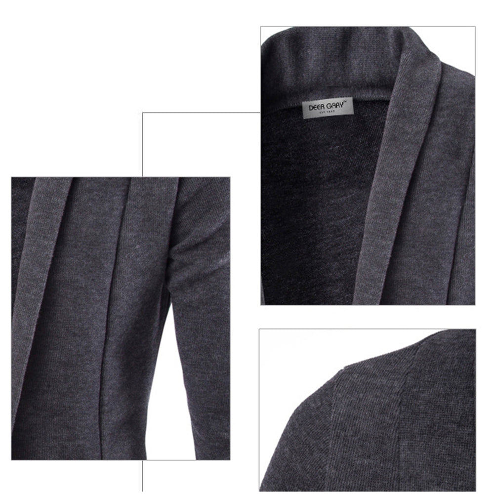 Image of Harrison | Men's Shawl Collar Open Front Cardigan