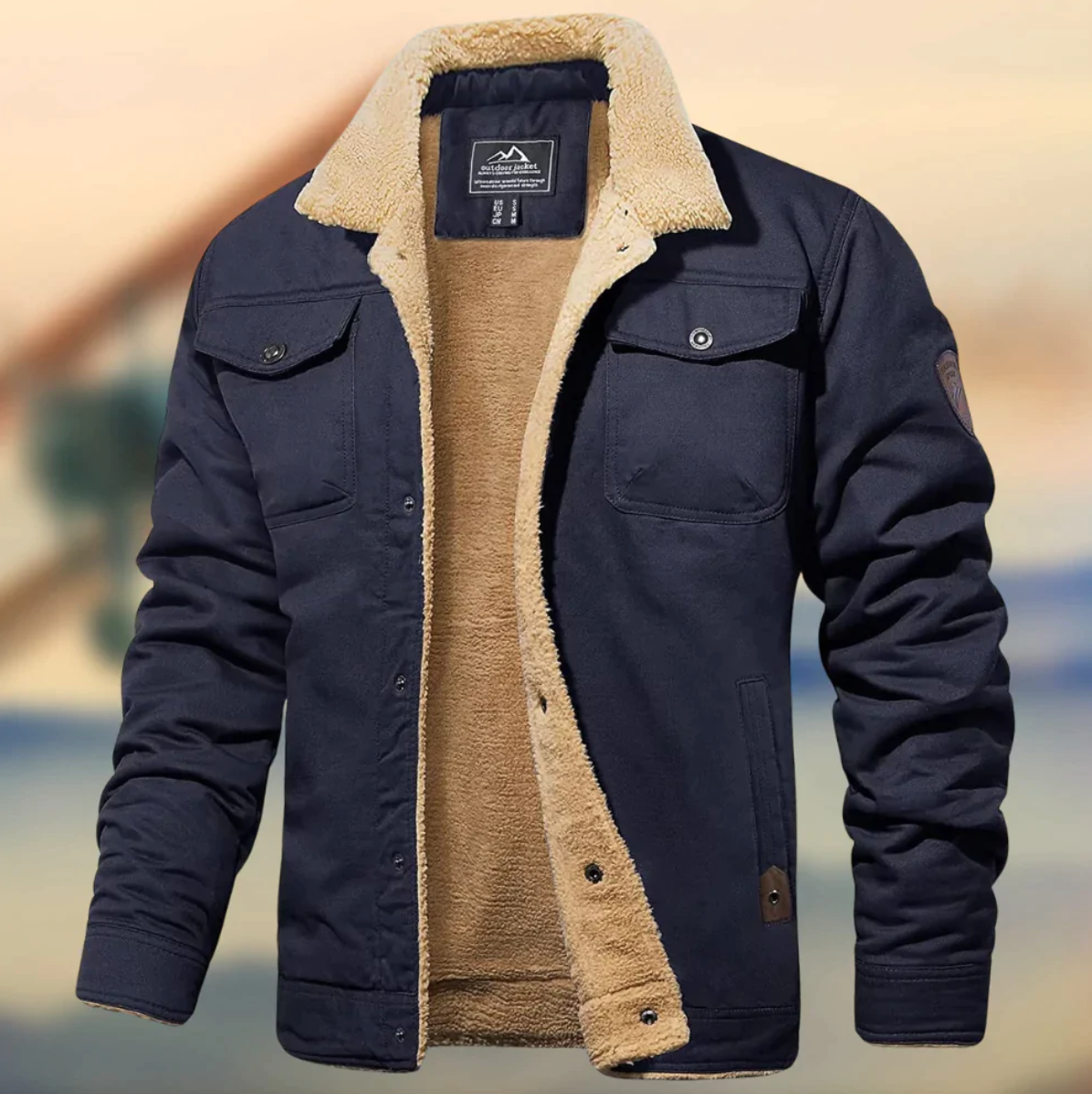 Image of Hayden | Men's Sherpa Collar Casual Jacket