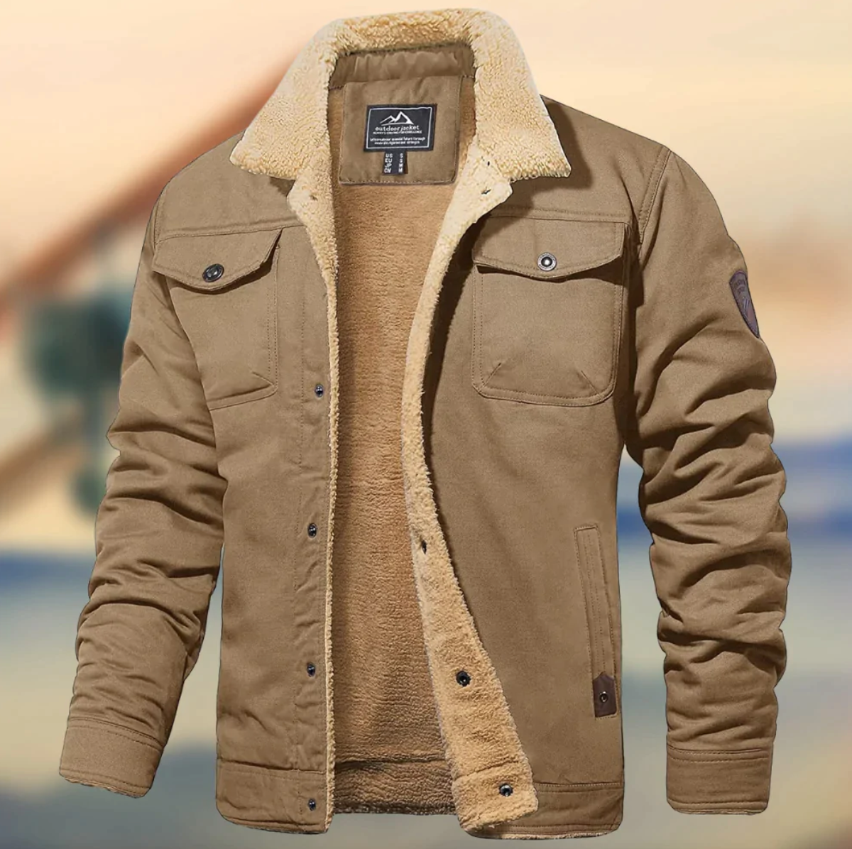Image of Hayden | Men's Sherpa Collar Casual Jacket