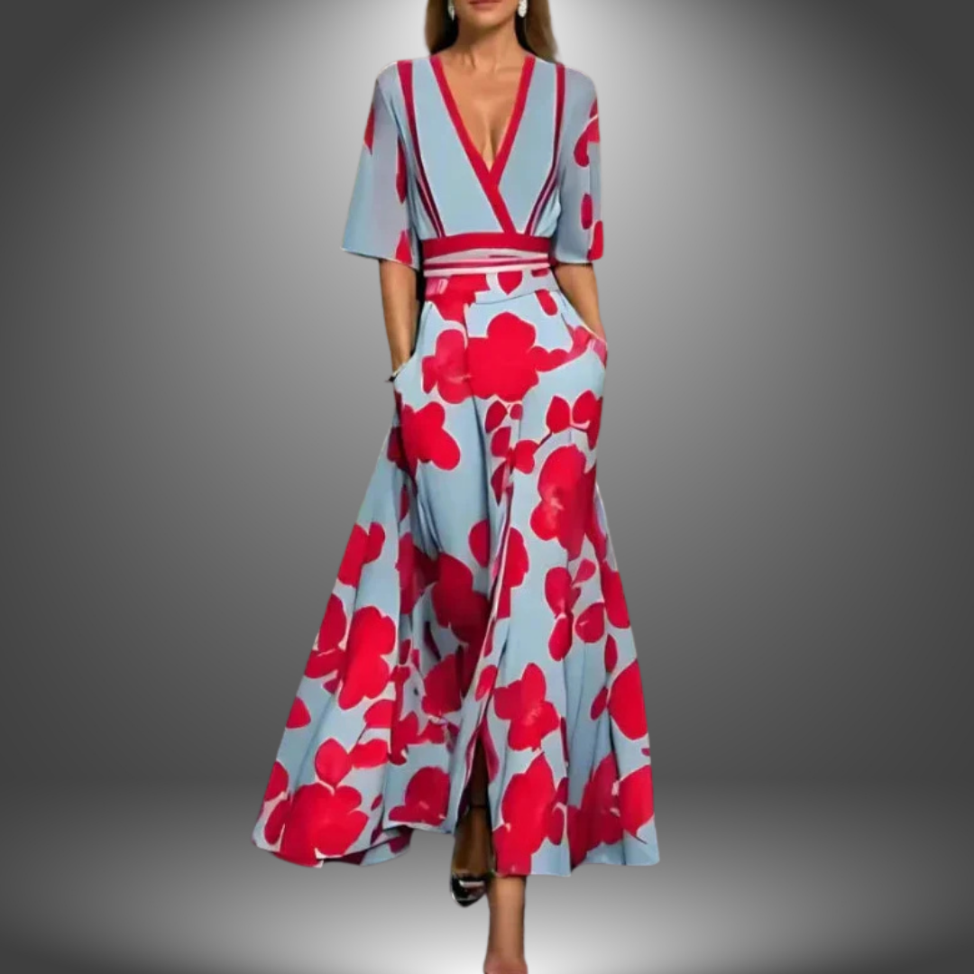 Image of Hazel | Women's Floral Wrap Maxi Dress