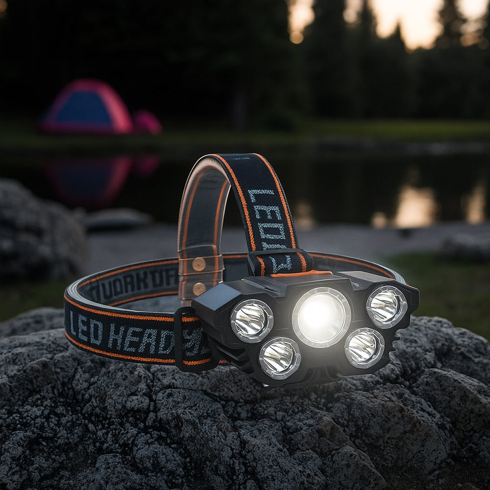 Headlamp 300 lumen 180° adjustable angle - 4 light functions