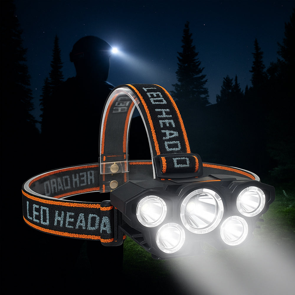Headlamp 300 lumen 180° adjustable angle - 4 light functions
