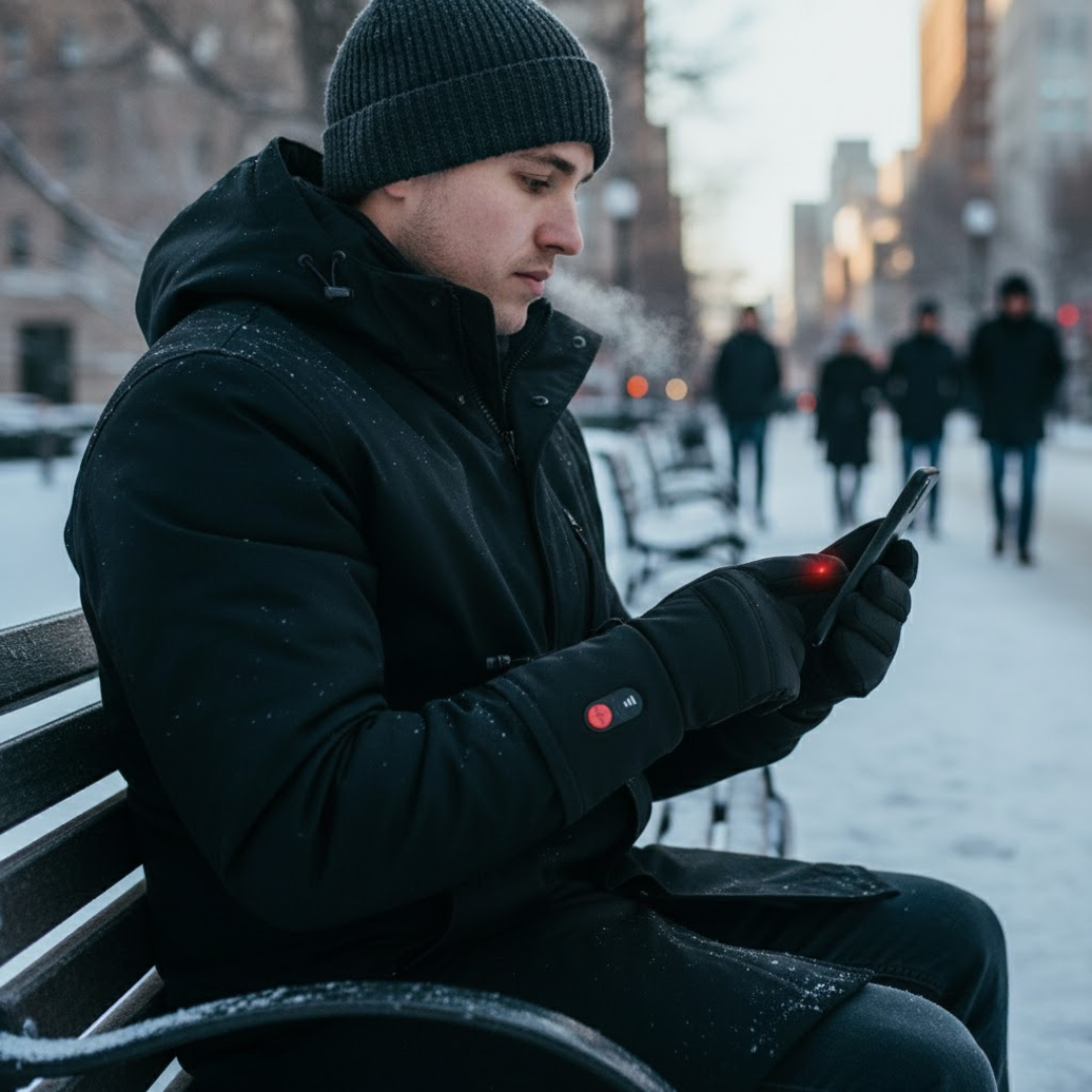 Heated Winter Gloves with USB Heating & Touchscreen – Windproof for Cycling & Work
