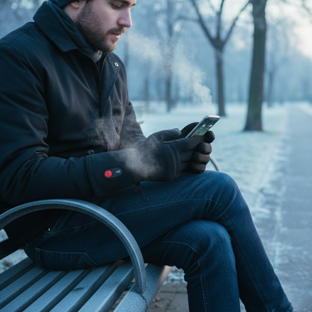 Heated Winter Gloves with USB Heating & Touchscreen – Windproof for Cycling & Work