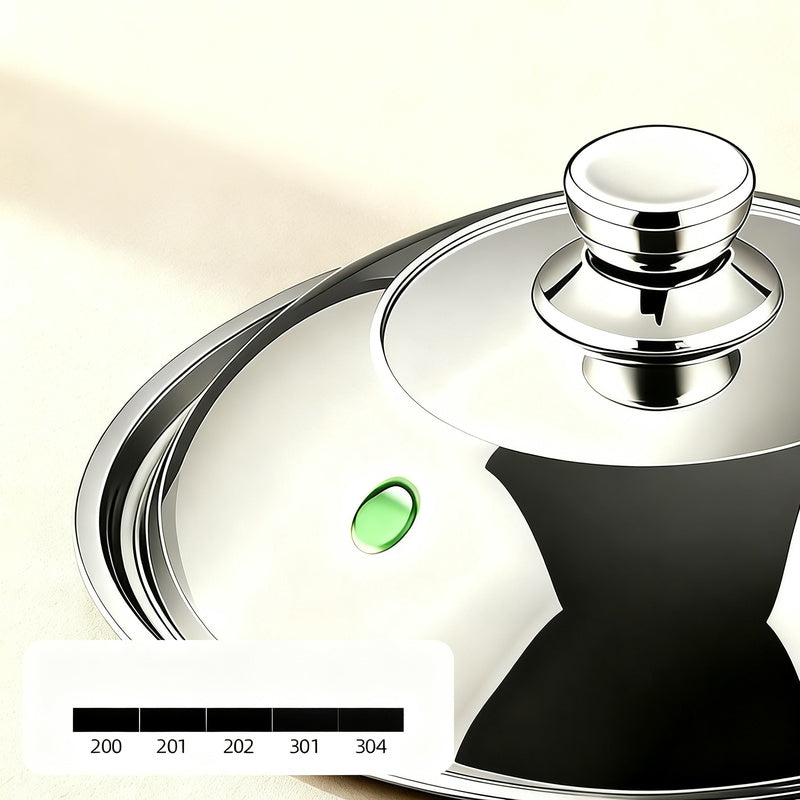 High-Dome 304 Stainless Steel Pot Lid