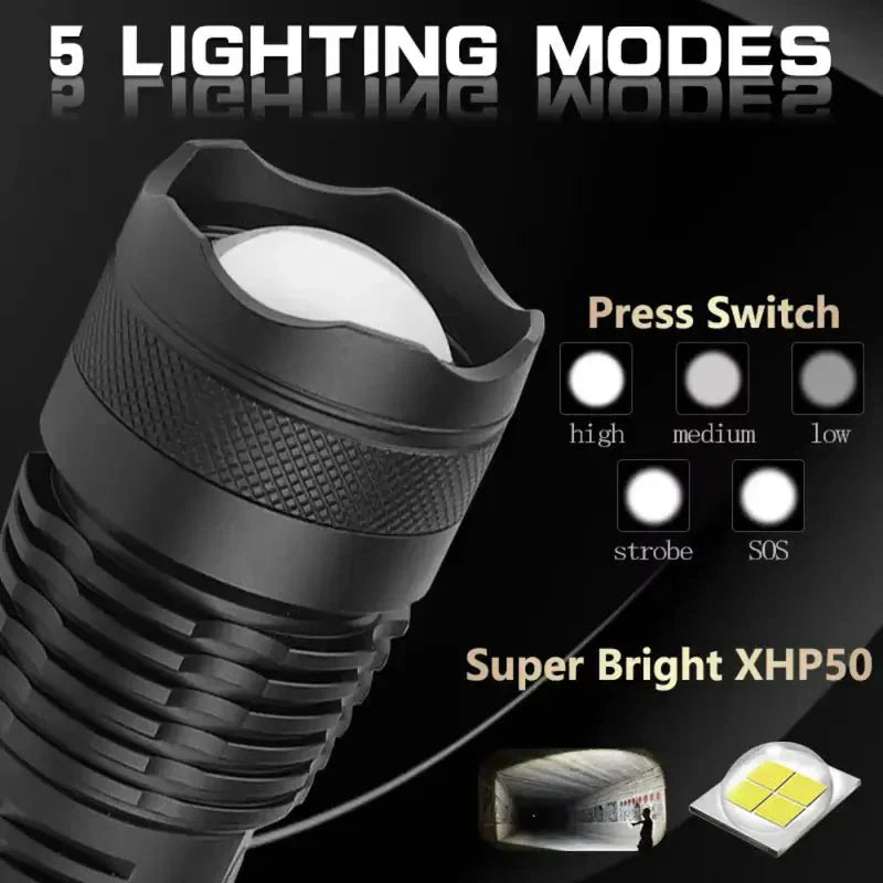 High-Power LED Tactical Flashlight