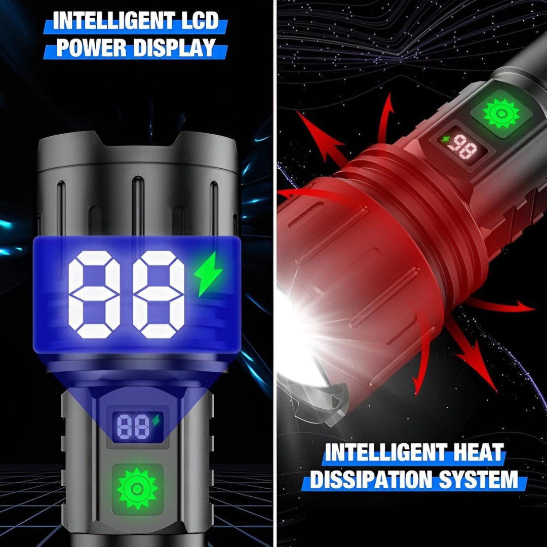 High-Power Rechargeable LED Flashlight & Power Bank