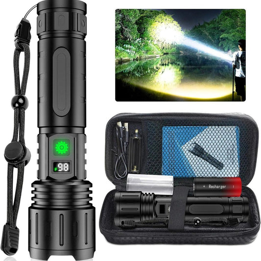 High-Power Rechargeable LED Flashlight & Power Bank