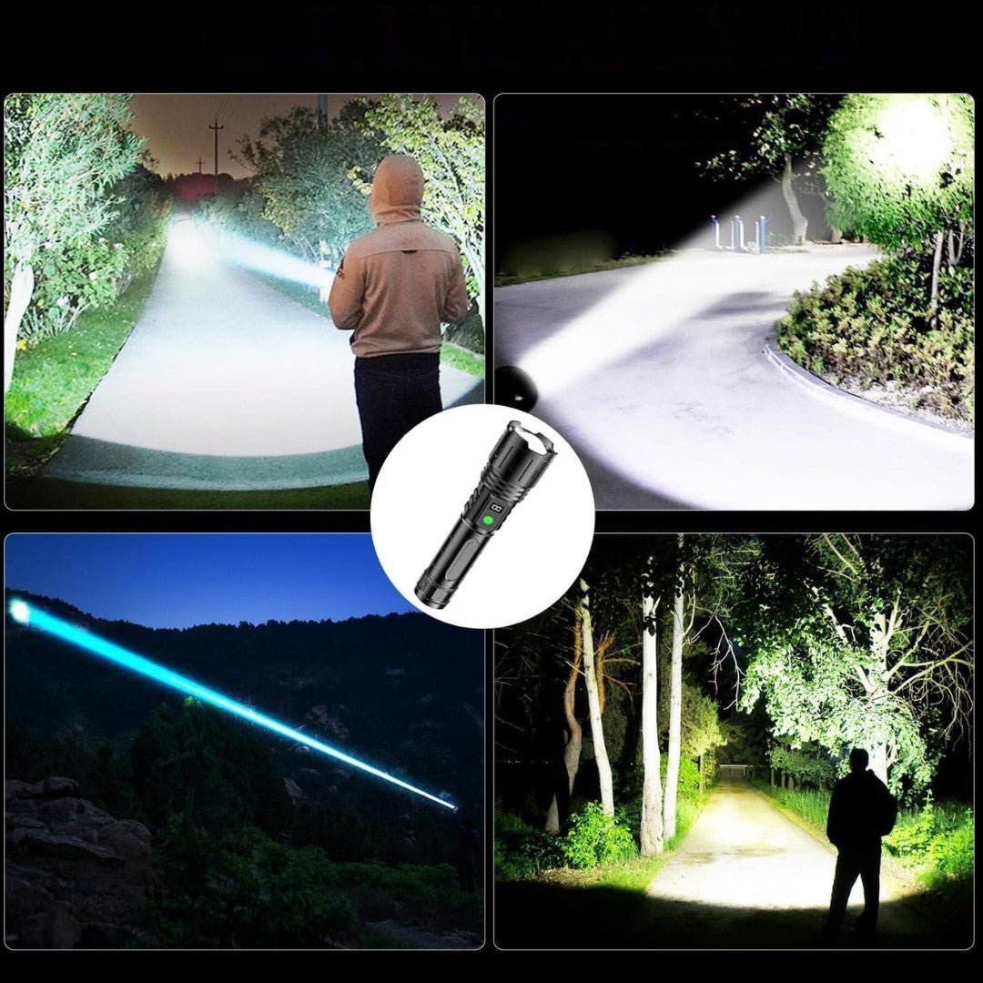 High-Power Rechargeable LED Flashlight & Power Bank