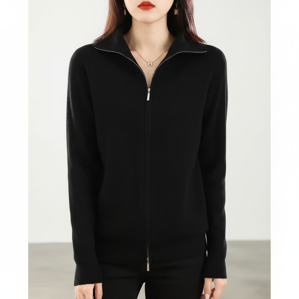 Annette Full-Zip Knit Cardigan
