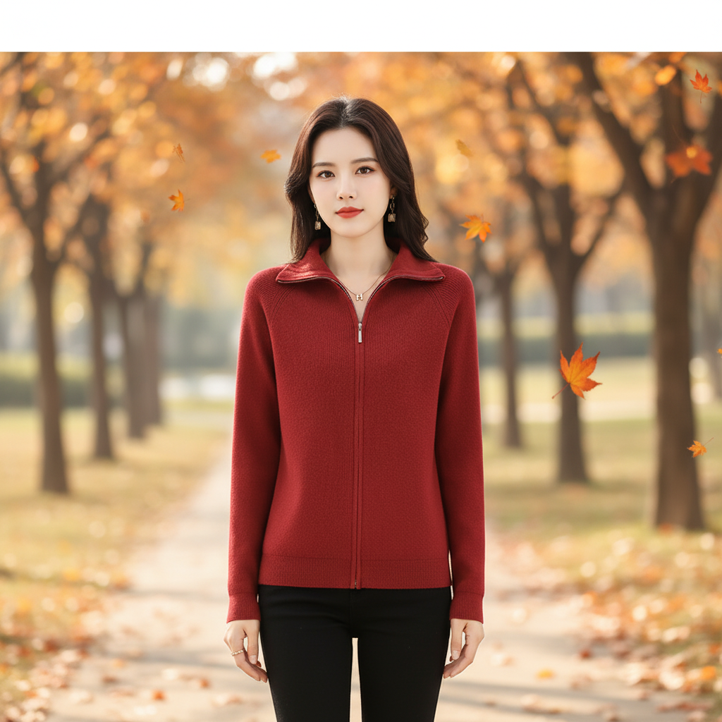 Annette Full-Zip Knit Cardigan