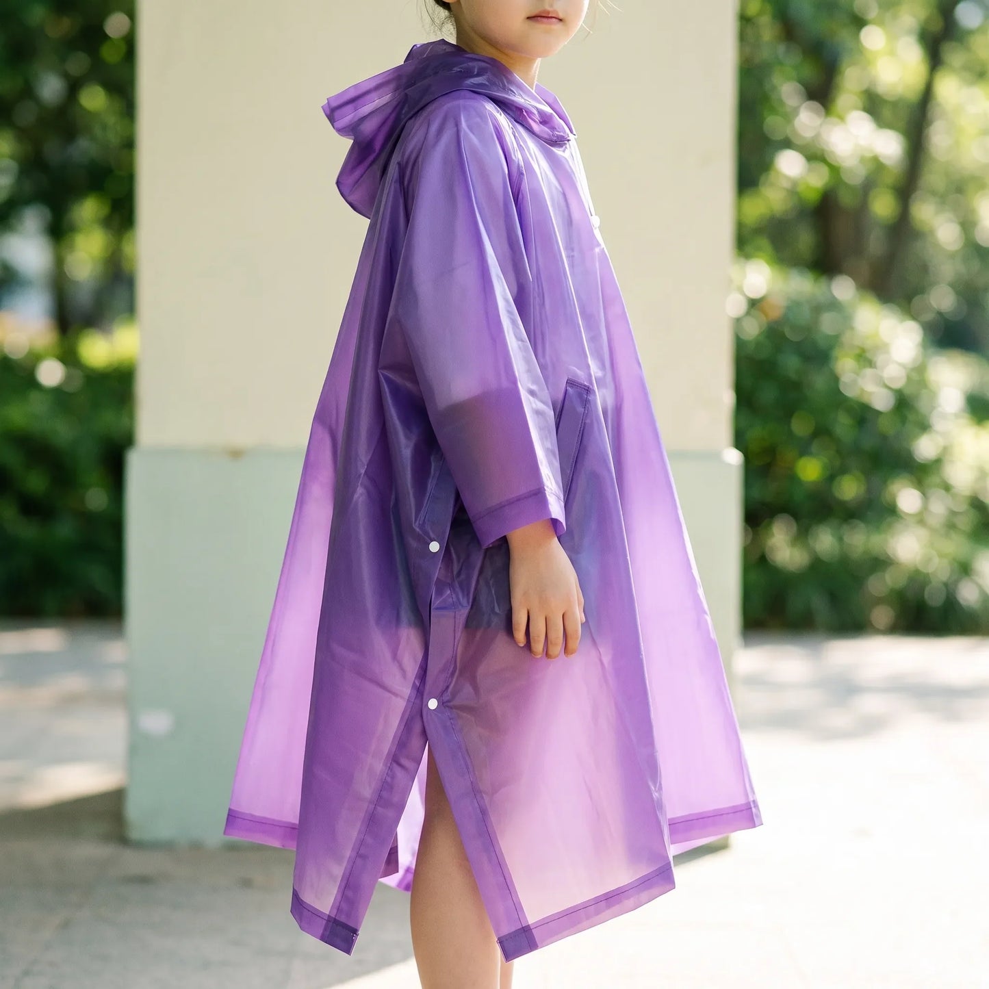 Hooded Kids Pullover Rain Poncho