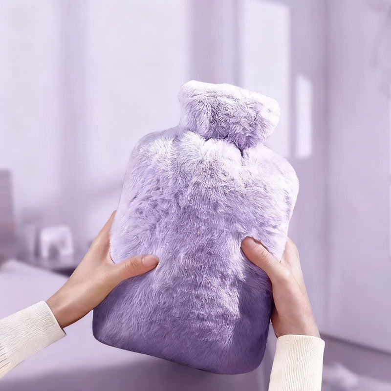 Hot Water Bottle with Optional Plush Cover, 500–2000 ml