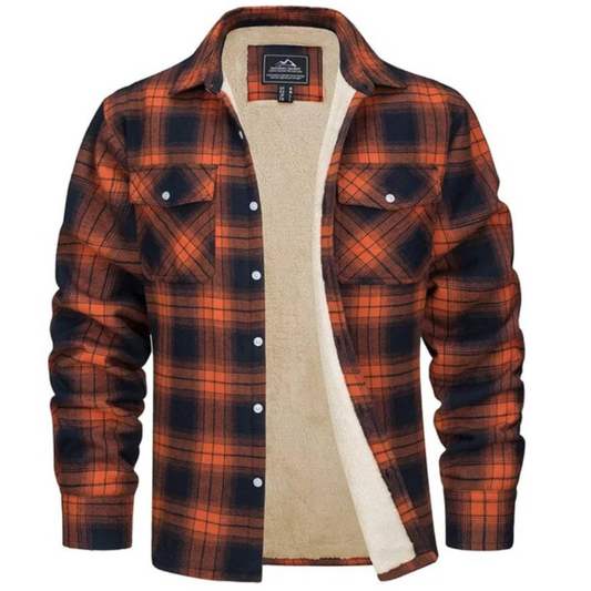 Image of Hugh | Men's Sherpa Lined Flannel Jacket